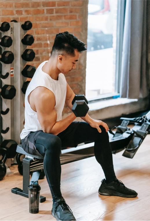 dumbbell man